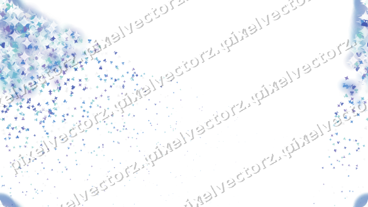 Nahtloser Glitzerfächer in Blau und Türkis auf transparentem Grund