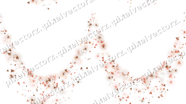 Nahtlose Glitzergirlande aus Dreiecken auf transparentem Grund