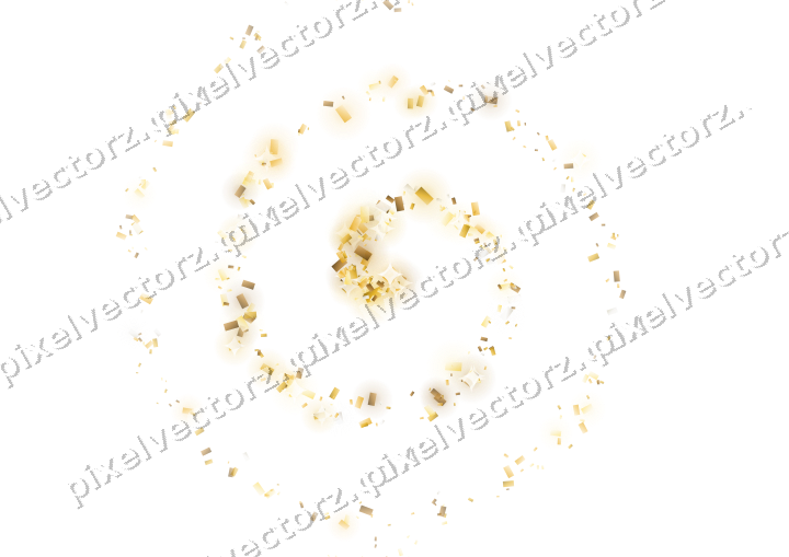 Nahtlose Glitzerspirale aus Konfetti auf transparentem Grund