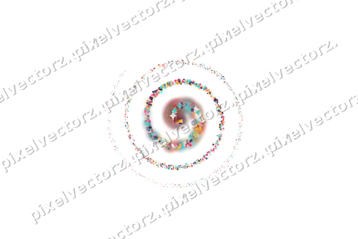Nahtlose Glitzerspirale in Rosa und Bernstein auf transparentem Grund