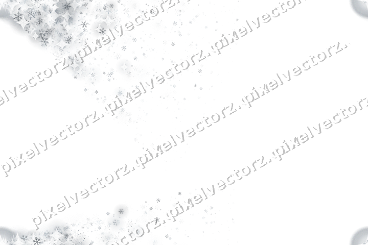 Nahtloser Glitzerfächer aus Schneeflocken auf transparentem Grund