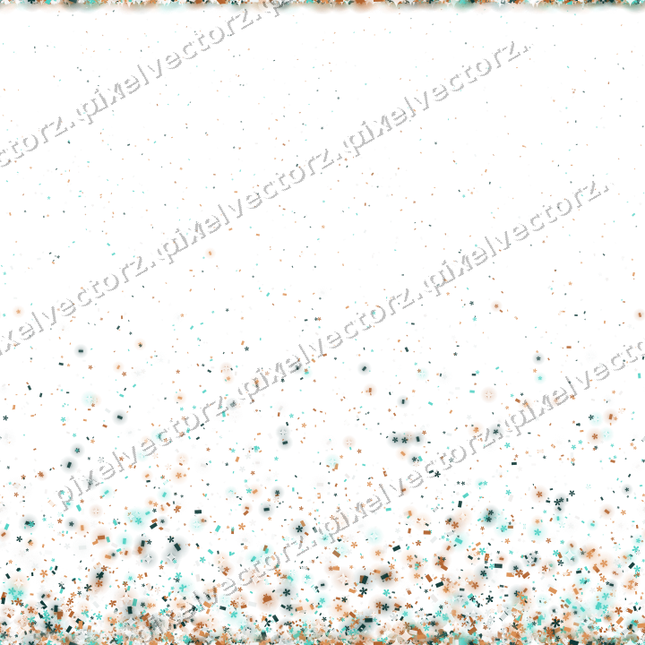 Nahtloser Glitzeraufstieg in Orange und Petrol auf transparentem Grund