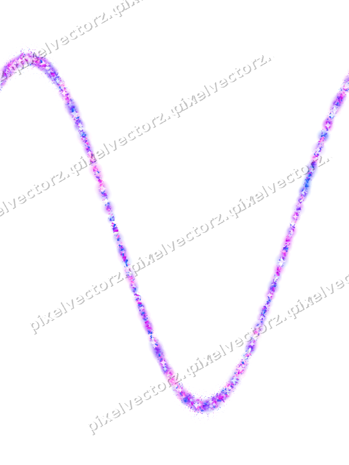 Nahtlose Glitzerwelle aus Konfetti in Violett auf transparentem Grund