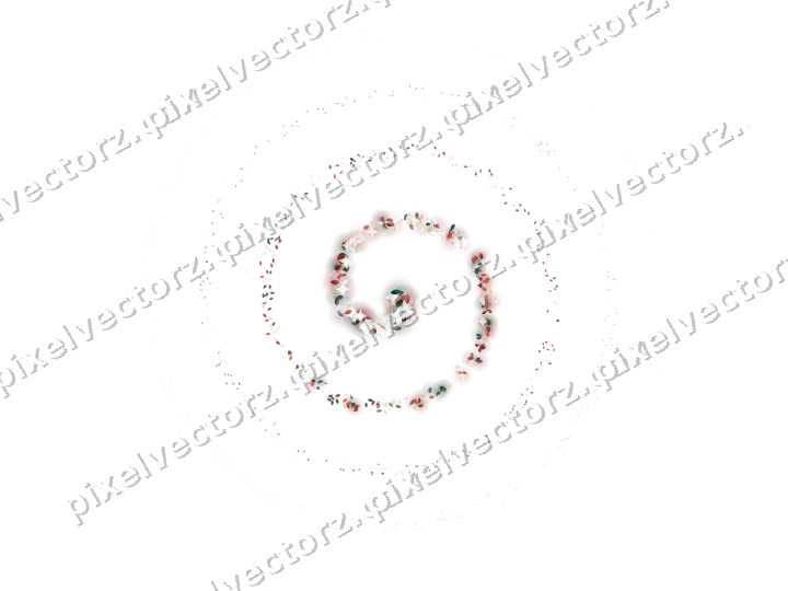 Nahtlose Glitzerspirale aus Tropfen auf transparentem Grund