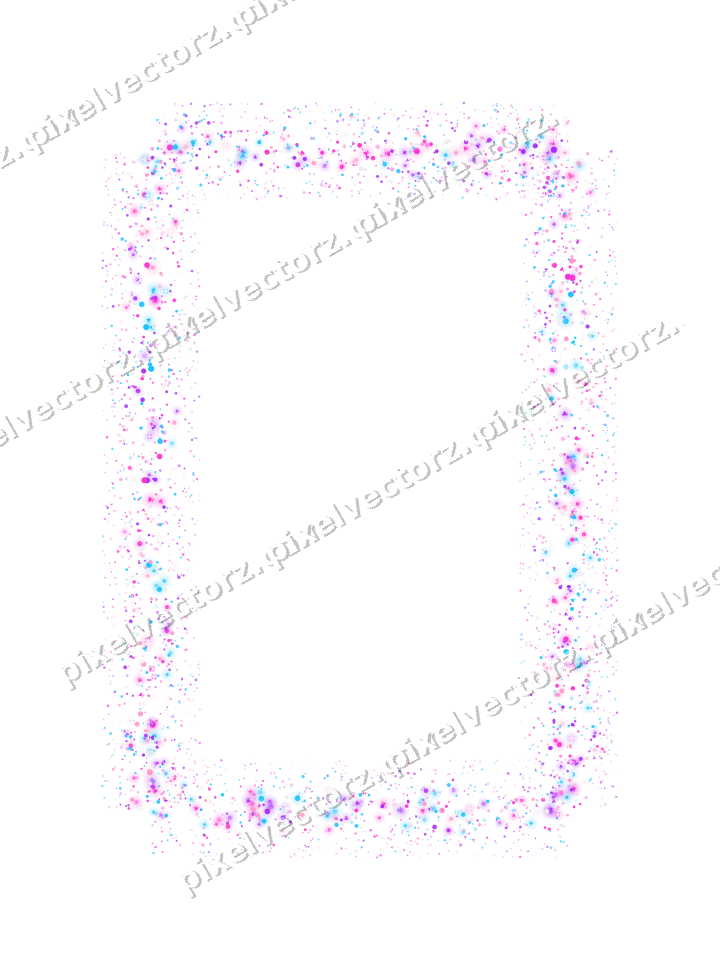 Nahtloser Glitzerrahmen in Magenta und Violett auf transparentem Grund