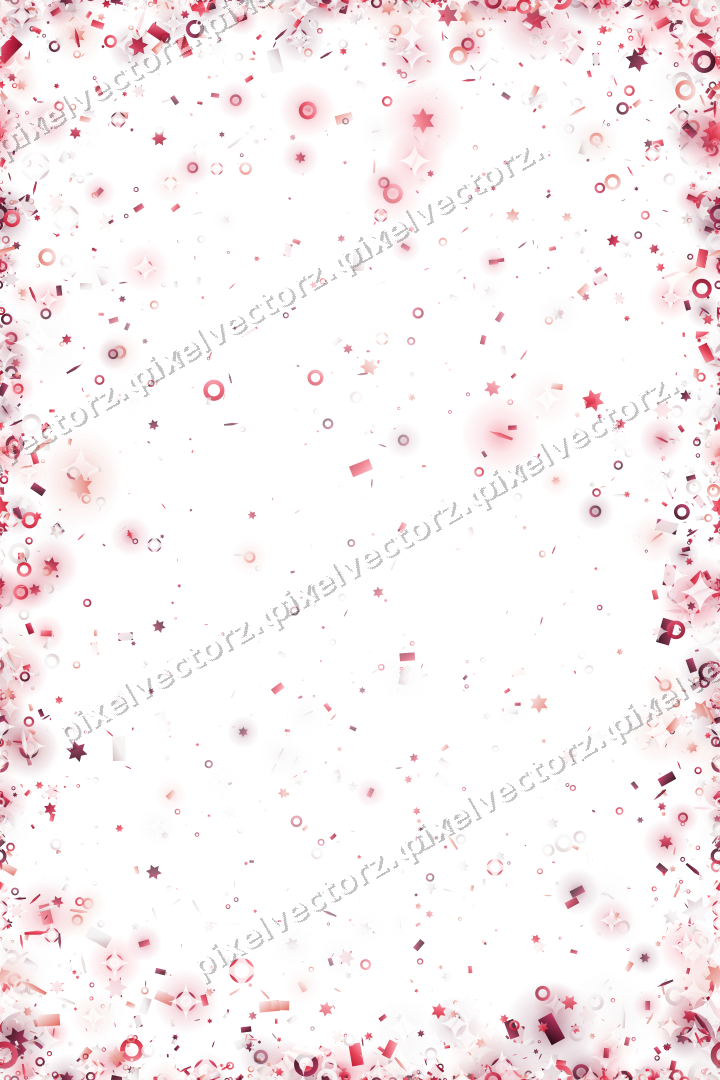 Nahtlose Glitzervignette in Rosa und Rot auf transparentem Grund