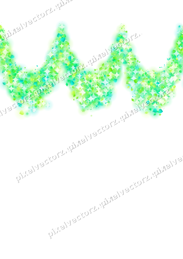 Nahtlose Glitzergirlande in Grün und Limette auf transparentem Grund
