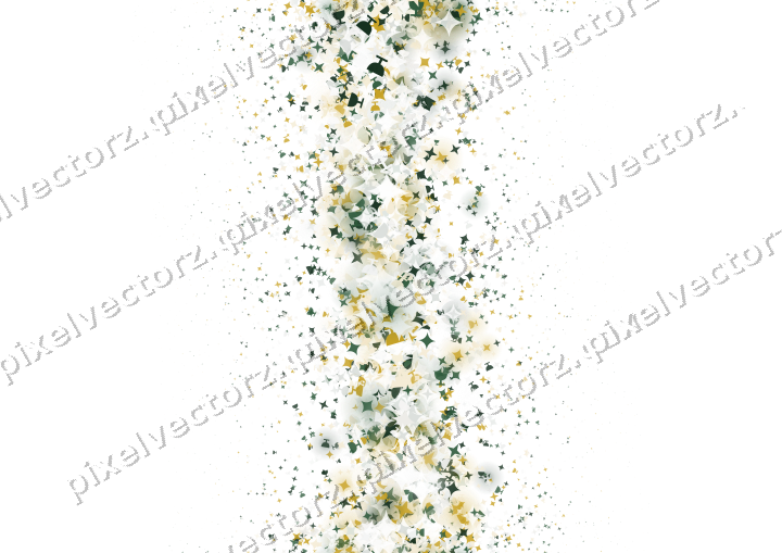 Nahtloses Glitzerband aus Sternen und Funken auf transparentem Grund