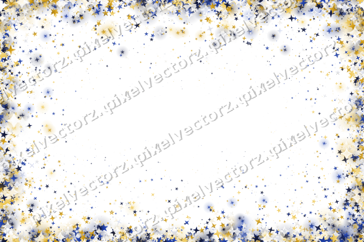 Nahtlose Glitzervignette aus Sternen auf transparentem Grund