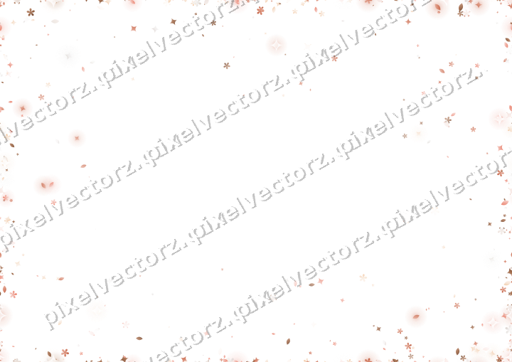 Nahtlose Glitzervignette aus Funken und Blüten auf transparentem Grund