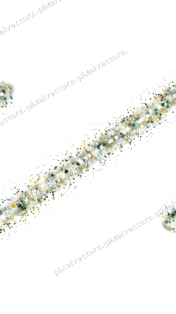 Nahtloses Glitzerband aus Sternen und Herzen auf transparentem Grund