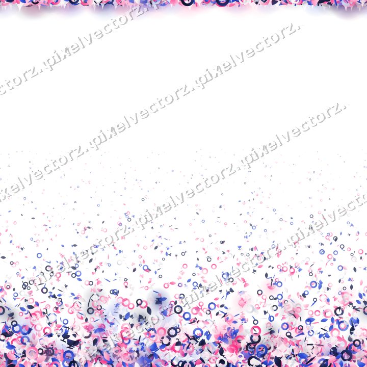 Nahtloser Glitzeraufstieg in Rosa und Blau auf transparentem Grund
