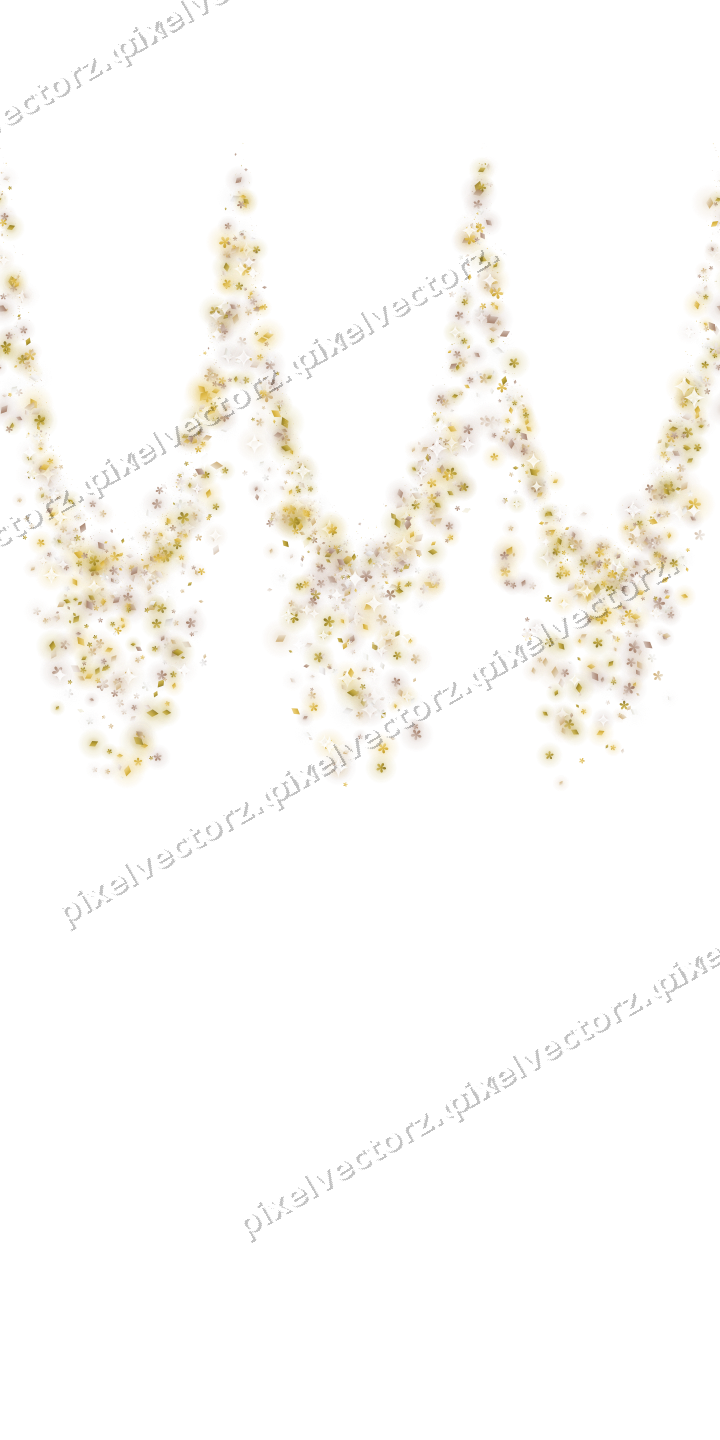 Nahtlose Glitzergirlande aus Blüten und Rauten auf transparentem Grund