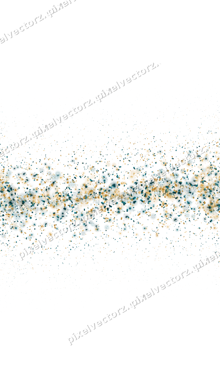 Nahtloses Glitzerband aus Sternen und Konfetti auf transparentem Grund
