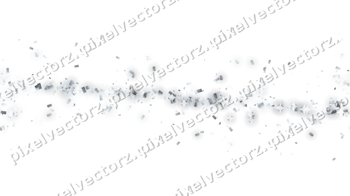 Nahtloses Glitzerband aus Konfetti auf transparentem Grund