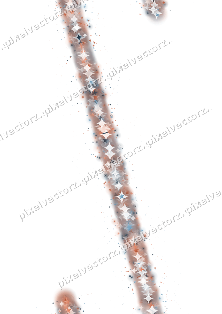 Nahtloses Glitzerband aus Sternen und Funken auf transparentem Grund