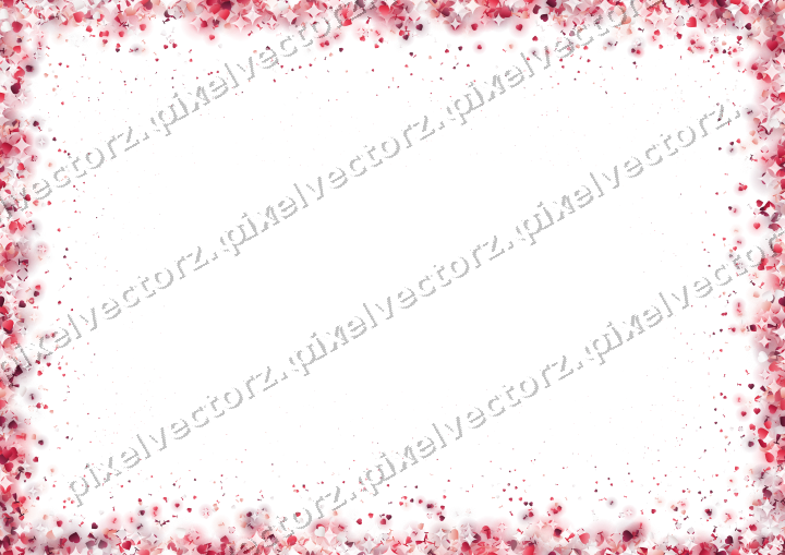Nahtlose Glitzervignette in Rosa und Rot auf transparentem Grund