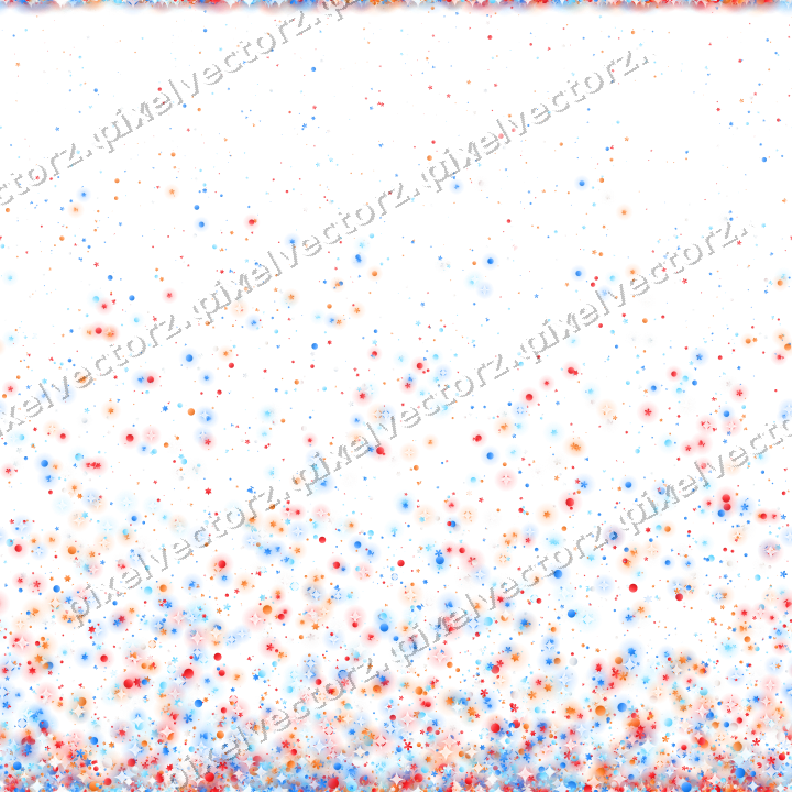 Nahtloser Glitzeraufstieg in Blau und Rot auf transparentem Grund