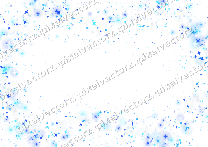 Nahtloser Glitzerkranz aus Sternen und Funken auf transparentem Grund