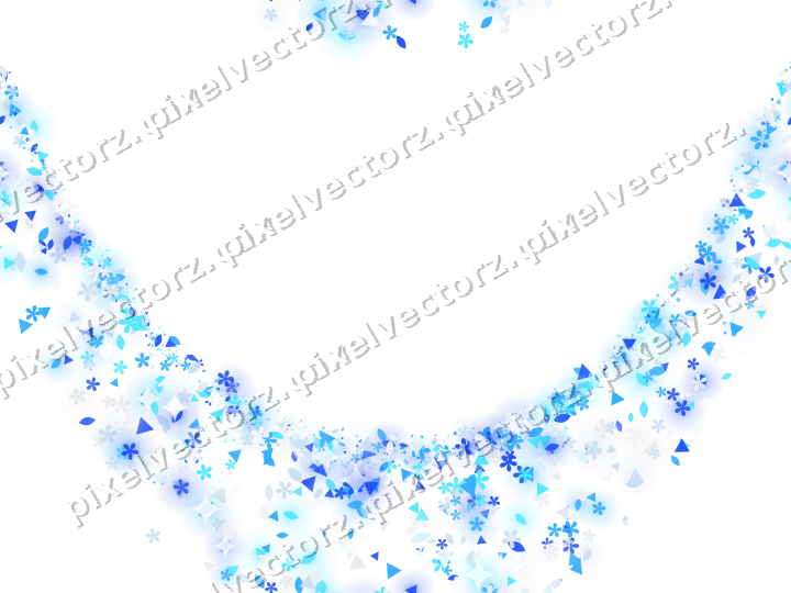 Nahtlose Glitzergirlande in Türkis und Blau auf transparentem Grund
