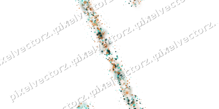 Nahtloses Glitzerband aus Sternen in Orange auf transparentem Grund