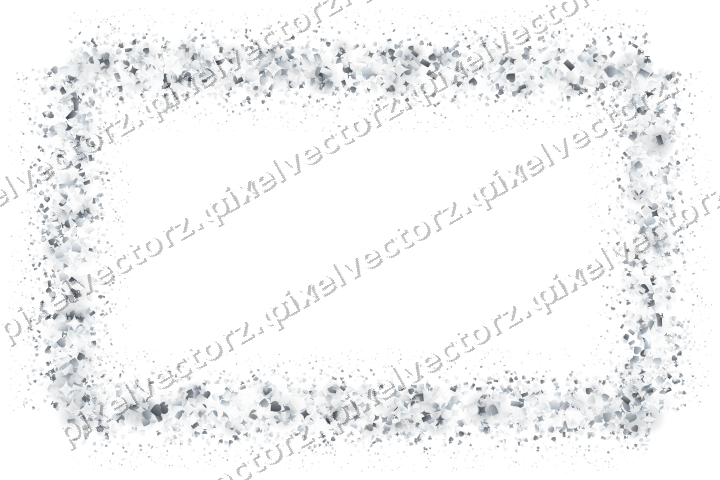 Nahtloser Glitzerrahmen aus Funken und Herzen auf transparentem Grund