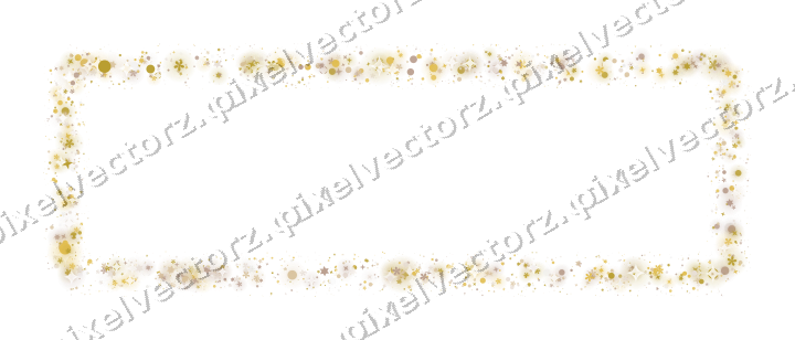 Nahtloser Glitzerrahmen aus Sternen und Blüten auf transparentem Grund