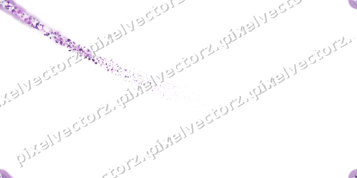 Nahtloser Sternenschweif in Violett auf transparentem Grund