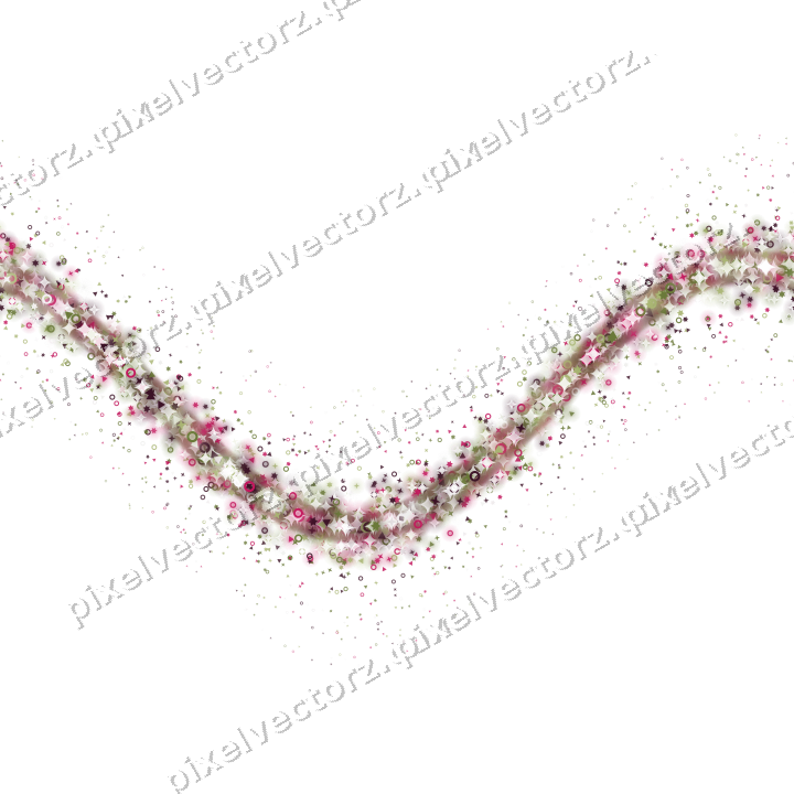Nahtlose Glitzerwelle aus Sternen und Ringen auf transparentem Grund