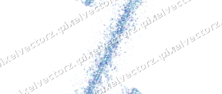 Nahtloses Glitzerband aus Tropfen in Blau auf transparentem Grund