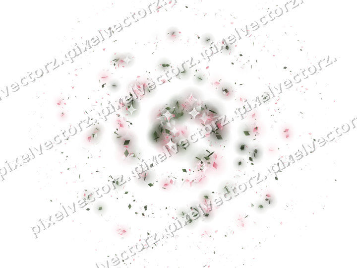 Nahtlose Glitzerspirale in Rosa auf transparentem Grund
