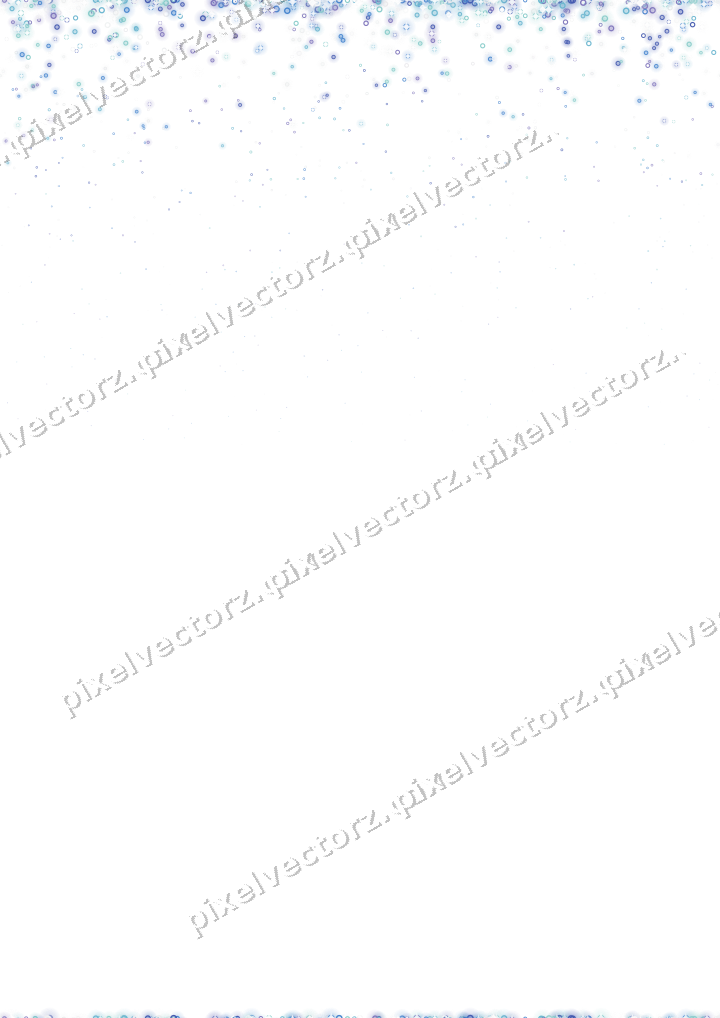 Nahtloser Glitzerregen aus Ringen in Blau auf transparentem Grund