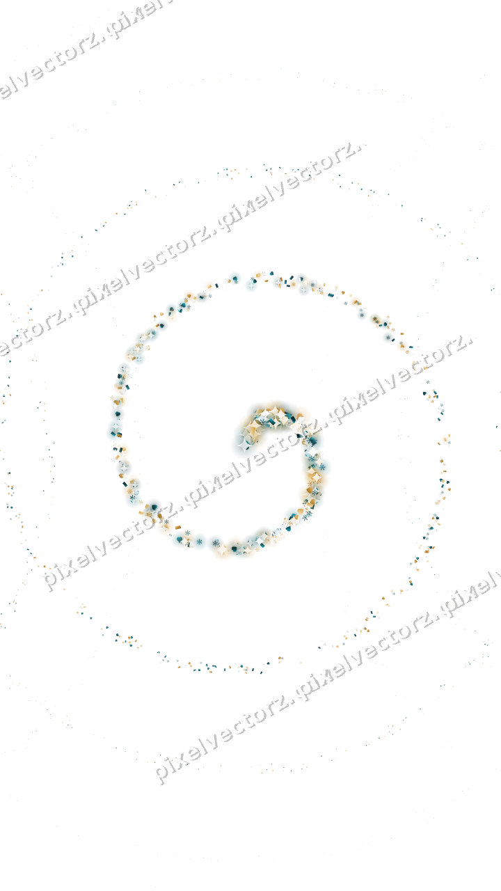 Nahtlose Glitzerspirale in Bernstein auf transparentem Grund
