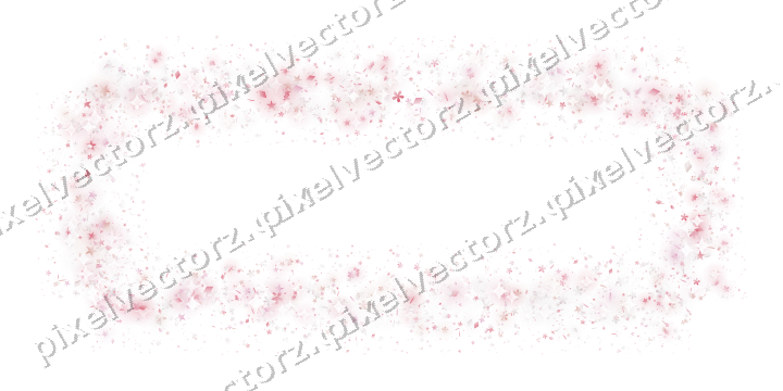 Nahtloser Glitzerrahmen aus Sternen und Blüten auf transparentem Grund