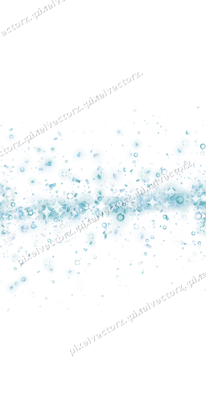 Nahtloses Glitzerband aus Tropfen und Ringen auf transparentem Grund