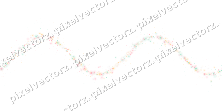Nahtlose Glitzerwelle aus Sternen und Blüten auf transparentem Grund