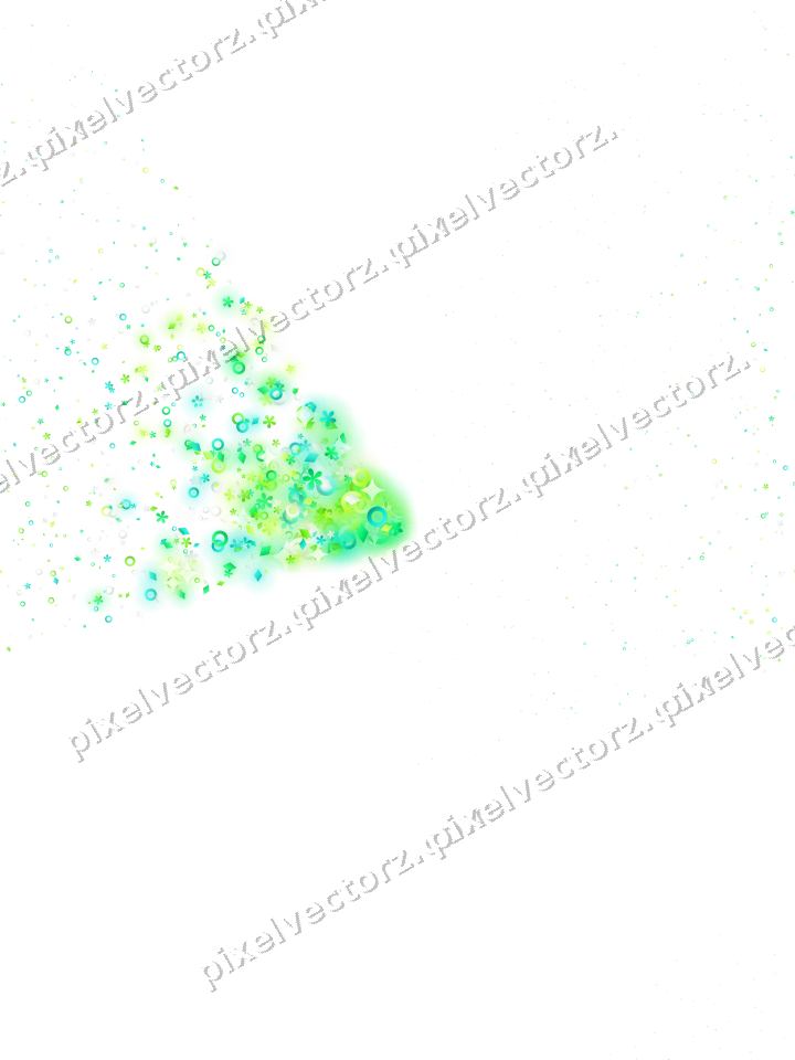 Nahtloser Glitzerfächer aus Blüten und Ringen auf transparentem Grund