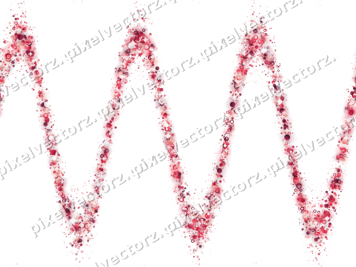 Nahtlose Glitzerwelle aus Punkten und Ringen auf transparentem Grund