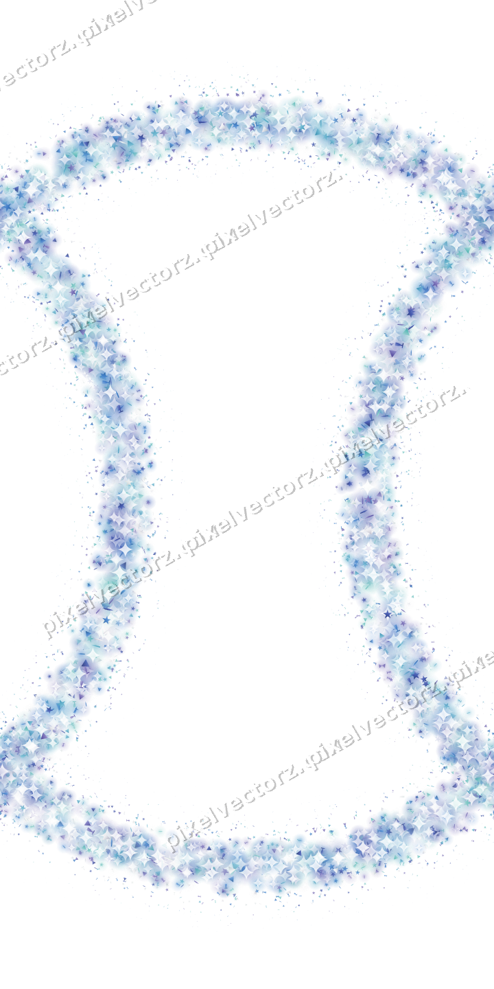 Nahtloser Glitzerkranz in Blau und Türkis auf transparentem Grund