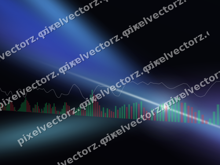 Leuchtender Neon Diagramm Hintergrund in Blau und Türkis