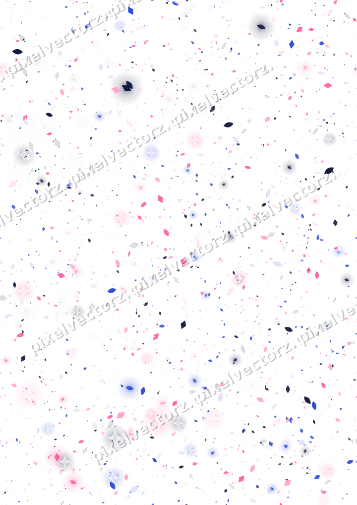 Nahtlose Glitzerstreuung in Rosa und Blau auf transparentem Grund