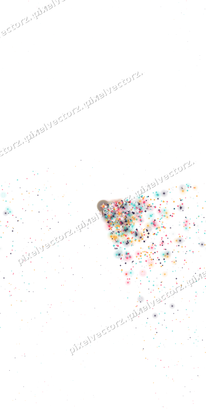 Nahtloser Glitzerfächer aus Funken in Rosa auf transparentem Grund