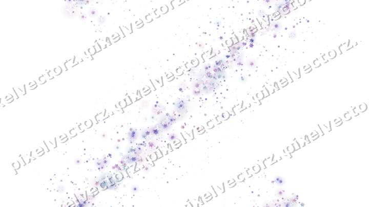 Nahtloses Glitzerband aus Sternen in Violett auf transparentem Grund