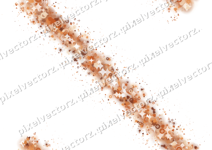 Nahtloses Glitzerband aus Sternen und Herzen auf transparentem Grund