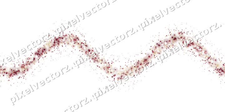 Nahtlose Glitzerwelle aus Sternen und Funken auf transparentem Grund