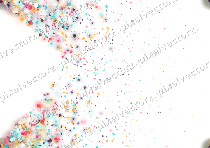 Nahtloser Glitzerfächer in Rosa und Bernstein auf transparentem Grund
