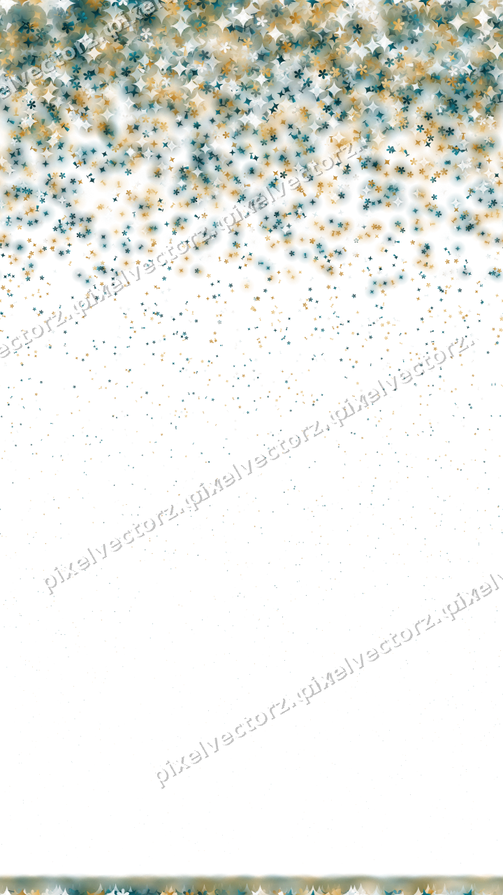 Nahtloser Glitzerregen aus Sternen und Funken auf transparentem Grund
