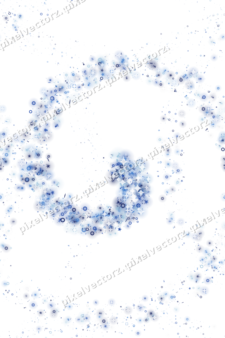Nahtlose Glitzerspirale in Blau und Türkis auf transparentem Grund