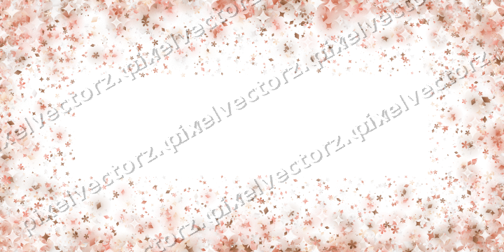 Nahtlose Glitzervignette aus Funken und Blüten auf transparentem Grund