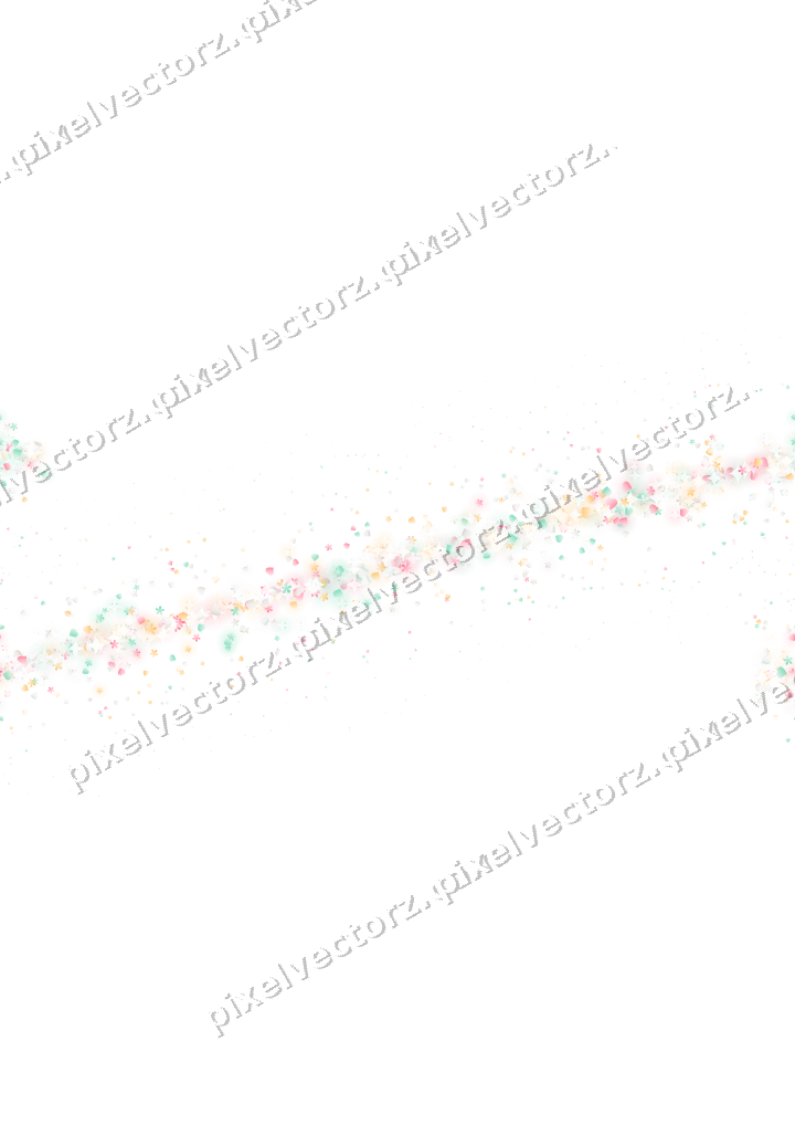 Nahtloses Glitzerband aus Herzen und Blüten auf transparentem Grund
